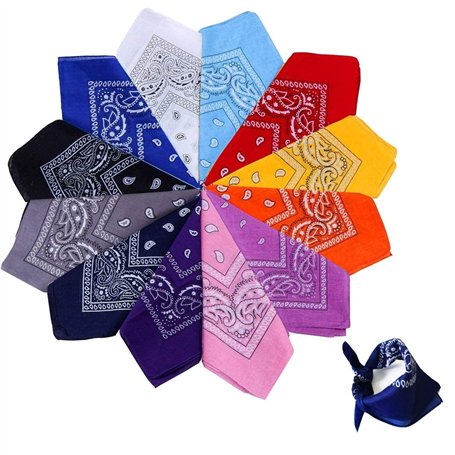 Xutong 12PCS Bandanas Fichu Mouchoir Unisexe