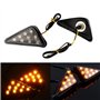 2 pcs Feux de Clignotants, Keenso Ambre LED Feux de Signalisation Voyants, 12V Triangle Feux de Marqueur de Stroboscope Universe