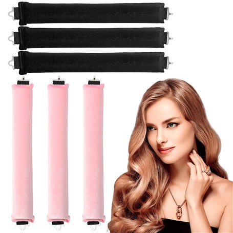 Sporgo Lot de 6 bigoudis sans chaleur : boucler sans chaleur avec crochets