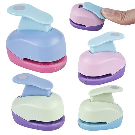 Sporgo Lot de 4 perforatrices à papier : lot de perforatrices à motif