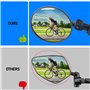 Rétroviseur vélo, Rétroviseur trottinette électrique de Vélo Grand Angle Rotatifs à 360°,Rétroviseurs de Sécurité Convexes Rétro