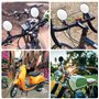Rétroviseur vélo, Rétroviseur trottinette électrique de Vélo Grand Angle Rotatifs à 360°,Rétroviseurs de Sécurité Convexes Rétro