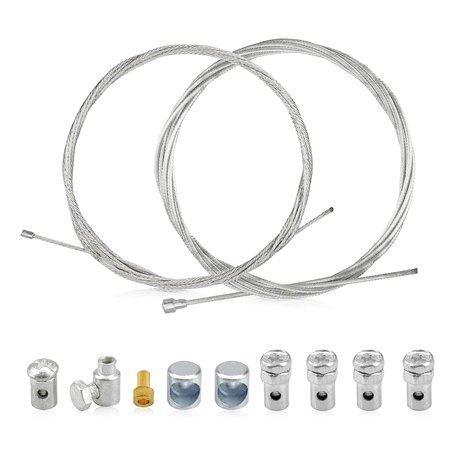 2pcs 2M kit de réparation universel câble d'accélérateur câble de changement de vitesse câble d'embrayage vélo scooter cyclomote