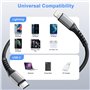 Câble USB C vers Lightning 2M[Certifié Apple MFi], Câble Chargeur iPhone USB C Câble iPhone Charge Rapide Nylon Cable Lightning 