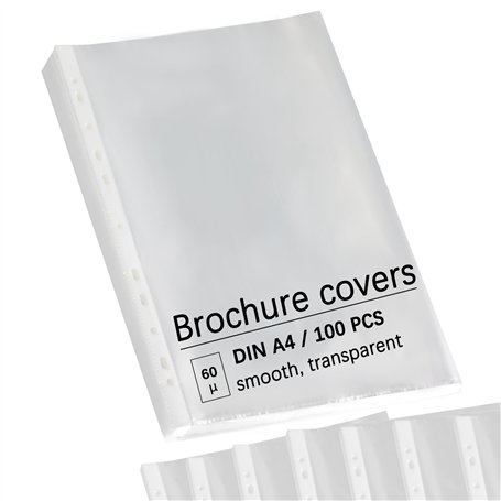 Pochettes Plastiques Perforées A4 Transparentes