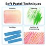 36 couleurs pastel tendres – Set de crayons pastel pour artistes, idéal comme craie pour tableau et craie pour cheveux pour enfa