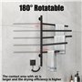 ESOP Sèche-Serviettes Électrique avec 5 Barres Porte-Serviettes Chauffant Pivotant à 180 °, 85W 42 * 66cm Chauffe-Serviettes éle
