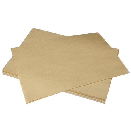 Lot de 100 Feuilles de Papier Sulfurisé Antiadhésif (Marron)
