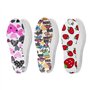 MEMOFYND Lot de 3 paires de semelles intérieures en mousse latex et mousse pour enfants - Motif imprimé - Semelles de rechange -