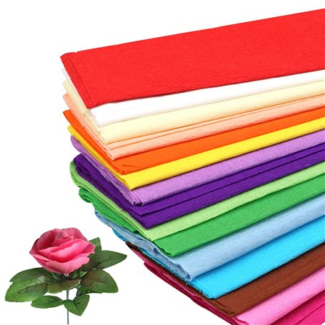 Papier Froissé en 15 Couleurs pour Emballage