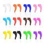 COACOM 12 Paires d'Embouts de Branches de Lunettes Colorés - Accessoires Antidérapants en Silicone - Crochets et Coussinets d'Or