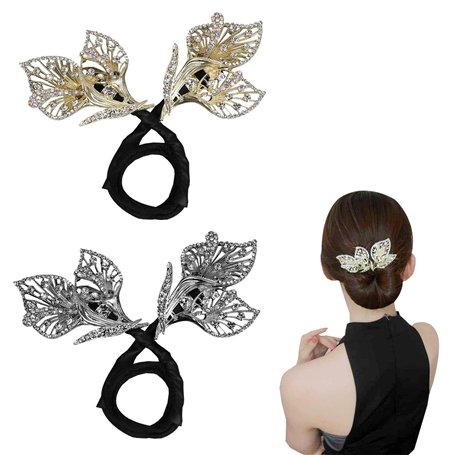 2 Morceaux D'Accessoires De Cheveux En Forme De Feuilles