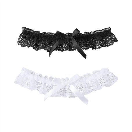 COACOM Lot de 2 jarretelles en dentelle pour femme