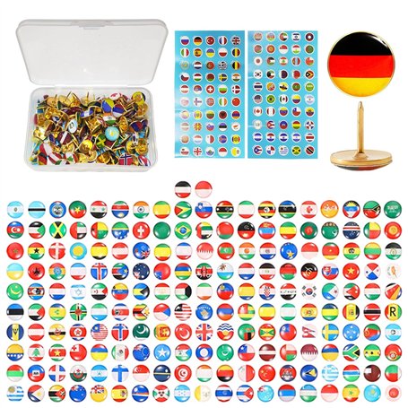 Lot de 100 Épingles à Drapeau