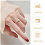 NyxSeat 1 bague en forme de marguerite avec 1 petite bague en forme de marguerite - Bijoux tendance pour femme - Bijoux fantaisi