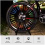 NyxSeat Lot de 72 bandes réfléchissantes pour vélo - Rayons colorés - Bandes réfléchissantes - Rayons de vélo imperméables - Con