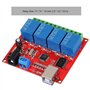Module de relais 24V, module de relais 4 canaux Ordinateur USB Smart Switch Controller Module de relais, Puce de contrôle USB ha