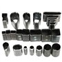 Tiardey 24pcs Leder Handwerk Stanzloch DIY Werkzeugset für Form Hohlschneider Handgefertigt