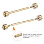 sourcing map 2pcs Montre Vis Tube Tige 16mm Intérieur Dia Acier Inoxydable Acier Montre Bracelet Épingles, Or Ton