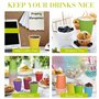 ENSINE Gobelet carton jetable pour café et jus de fruit 70PCS 250ml, gobelet jetable pour anniversaire et personnalisé, gobelet
