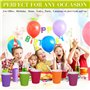 ENSINE Gobelet carton jetable pour café et jus de fruit 70PCS 250ml, gobelet jetable pour anniversaire et personnalisé, gobelet
