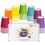 ENSINE Gobelet carton jetable pour café et jus de fruit 70PCS 250ml, gobelet jetable pour anniversaire et personnalisé, gobelet