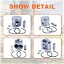 Mtanlo Kit de segments de piston 44,7 mm pour cylindre de tronçonneuse Stihl MS271 MS271C MS 271 271C MS261 MS261C # 1141 030 20