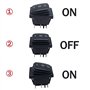 Taiss 2 pièces Interrupteur à Bascule 3 positions Étanche ON/Off/ON DPST 6 broches Commutateur à bascule 16A 250V 20A 125V AC po