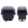 Taiss 2 pièces Interrupteur à Bascule 3 positions Étanche ON/Off/ON DPST 6 broches Commutateur à bascule 16A 250V 20A 125V AC po