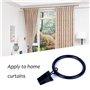 OFKPO Lot de 20 Clips pour Rideaux Clips, Antirouille Anneaux de Rideaux avec Pinces Metal Rideau Clips Crochet - Noir