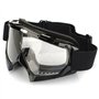Xrten Lunettes de Protection Masque de Visage Incassable Anti-UV, Lunettes Clair pour Moto Cross Goggle-Noir