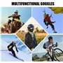 Xrten Lunettes de Protection Masque de Visage Incassable Anti-UV, Lunettes Clair pour Moto Cross Goggle-Noir