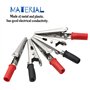 WMYCONGCONG Lot de 22 pinces crocodiles en métal avec aiguilles en plastique Rouge/noir