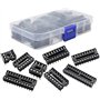 DollaTek 66pcs DIP IC Sockets Adapter Kit de prise de type à souder 6/8/14/16/18/20/24/28 broches
