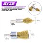 Swpeet Lot de 6 brosses métalliques avec revêtement en laiton avec tige de 6,35 cm, 6 tailles pour perceuse à fil revêtu Idéal p