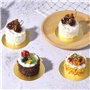 MengH-SHOP Planches à Gâteaux à la Mousse Supports à Gâteau Rond en Carton Doré Jetable Plateau de Desserts Assiettes en Papier