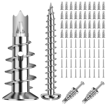 Lixiluxia 40 pièces Cheville avec Vis Autoperceuses