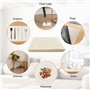 Comzantor 2 Pièces sous Tapis Antidérapant, Tapis Anti Dérapant Découpable, Tissu Antiderapant, Tapis Antidérapants, Tapis Anti