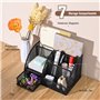 MumdoYAL Organisateur de bureau en maille métallique avec tiroir et porte-stylos pour stylos, notes adhésives, agrafeuses, tromb