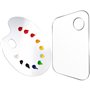 2 PCS Palette Acrylique Transparente Palette Peinture Acrylique Trou Palette Transparente Peinture Palette Peinture Ovale Palett