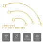 SUPVOX 3 Pcs ChaîNes Rallonges En Argent Sterling 925 Plaqué: 3cm 5cm 8cm rallonge collier - bracelet argent 925 femme, Diy Acce