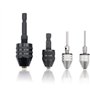 TOVOT 4 Pieces Keyless Mandrin à foret Adaptateur à changement rapide pour perceuse avec tige hexagonale 1/4" tige ronde 1/8" 1/