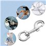 Sctmda Mousqueton Pivotant 8 Pièces Mousqueton Laisse Chien Mousqueton Porte Clés Clip à Ressort de Déclenchement Crochets avec 