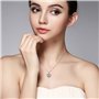 B.Catcher Femme Collier en Argent 925 Pendentif Coeur Gardien de l'amour Saint-Valentin Zirconium cubique Cadeau parfait élégant