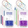 Lot de 8 porte-étiquettes de bagage de croisière avec fermeture éclair colorée et boucles en acier colorées