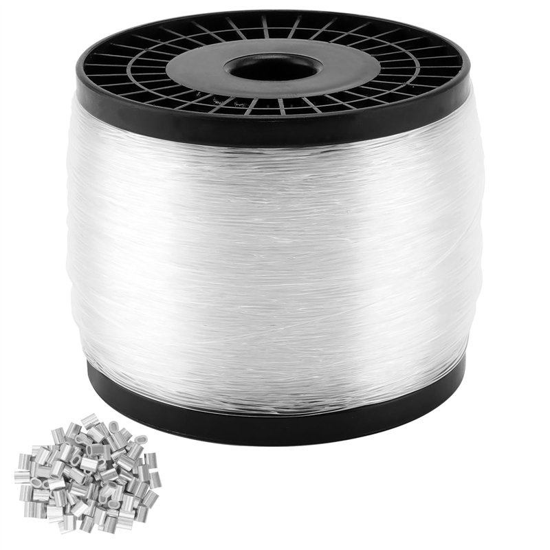 Fil De Pêche En Nylon Transparent 0,6 Mm - Résistance 24 Kg, Bobine De 53 X 49 Mm, Pour Pêche En Eau Douce