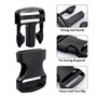 Pack De 2 Boucles Pour Sangle De 38 Mm De Large, En Noir, Boucles à DéClenchement Double Face En Plastique, Fermeture à Clic En
