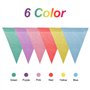 Frevoitna 5 Pièces Guirlande Fanion Exterieur, Drapeau Banniere 4.5M, Guirlande de Fanions Décoration Fanion Multicolore 60 Drap