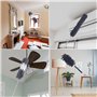 Gvolatee 6 pièces Plumeau Poussiere Telescopique 250 cm, Plumeaux Microfibre Lavable Tête Nettoyage Différentes, Plumeau Télesco