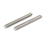sourcing map Tige Filetée M10x100mm entièrement Fileté Acier Inoxydable 304 tige fileté goujon Argenté 10Pcs